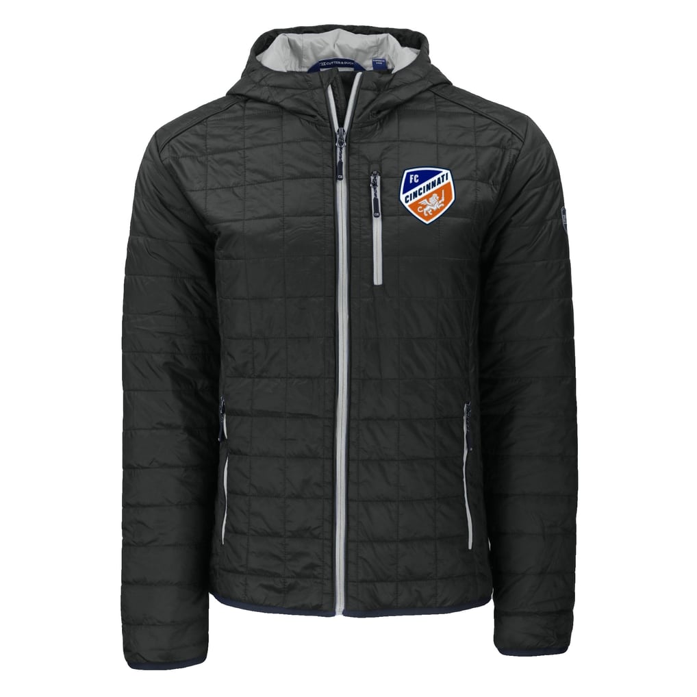  FC Cincinnati Cutter & Buck Rainier Primaloft Eco Full-Zip Hooded Jacket - Black